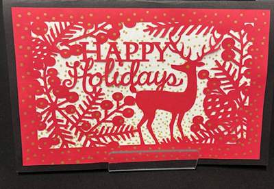 Red Reindeer Card